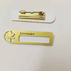 In-Stock Gold Lily Property Id Badges, High-End Name Tags, Nameplates, Pin Badges, and Chest Badges