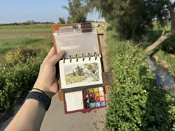 3D Printed A6A7 Loose-Leaf Notebook, Ultra-Thin Pull-Out Watercolor Box Pendant, Can Be Used as a Pad, Portable Pull-Out Watercolor Box