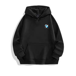 Bmw Car Enthusiasts Bmw Racing 4S Shop Workwear Car Club Pullover Sweatshirt Fleece-Lined Men's Hooded Jacket for Autumn and Winter