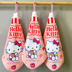  Export Japanese-Style Kitty Pure Cotton Large Square Towel, Can Be Hung, Hand Towel, Cartoon Face Towel, Fleece Towel