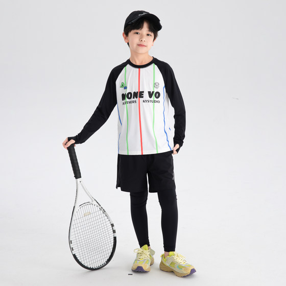 
Boys spring quick-drying sports T-shirt 2026 new trendy big boys' long-sleeved cycling clothes children's tops