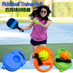 Poplar Wood Pickleball Racket Set with Ball Training Device, Beach Outdoor Sports Fitness Equipment Set Combination Board Type