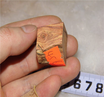 Hainan Huanghuali wood tiger skin pattern small material can be used as handles