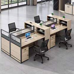 Office Desk Workstation Card Seat Open-Style 6-Person Workstation Desk Partitioned Room Screen Partition Table Office Furniture