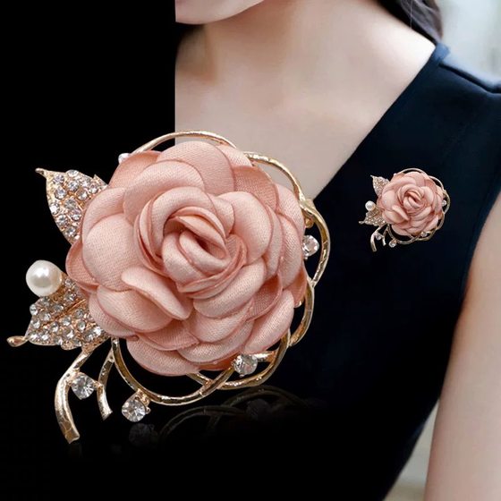 
Japanese and Korean temperament rose flower brooch women's accessories elegant coat brooch elegant gift mother corsage dress brooch