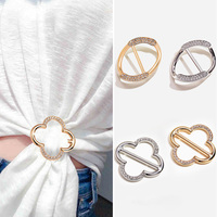 Silk Scarf Buckle T-Shirt Knot Ring Clip For Versatile Clothing Decoration