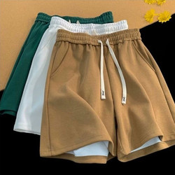 Men's Home Shorts 2025 Summer Trendy Pure Cotton Large Size Loose Fit Thin Five-Point Sports Sweatpants for Outdoor Wear