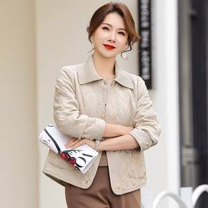 
Short spring and autumn loose jacket middle-aged and elderly women's clothing for women fashionable casual casual style fashionable versatile jacket for women