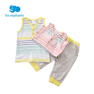 
Counter genuine children's clothing Peter Rabbit boys' pure cotton tops children's cropped pants infant knitted vest suit