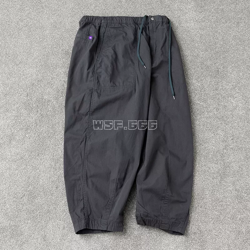 現貨BEAMS SSZ 暖簾CHINO PANTS 純色大口袋雙褶休閒長褲-Taobao