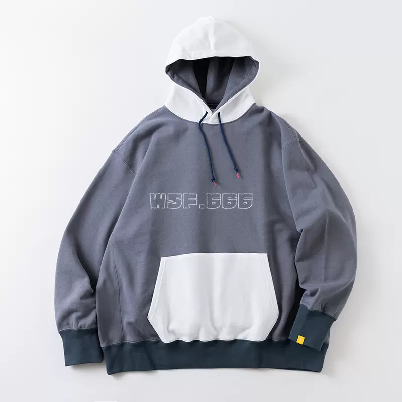 现货GRAPHPAPER x LOOPWHEELER SWEAT日产拼色休闲帽衫卫衣23SS-Taobao