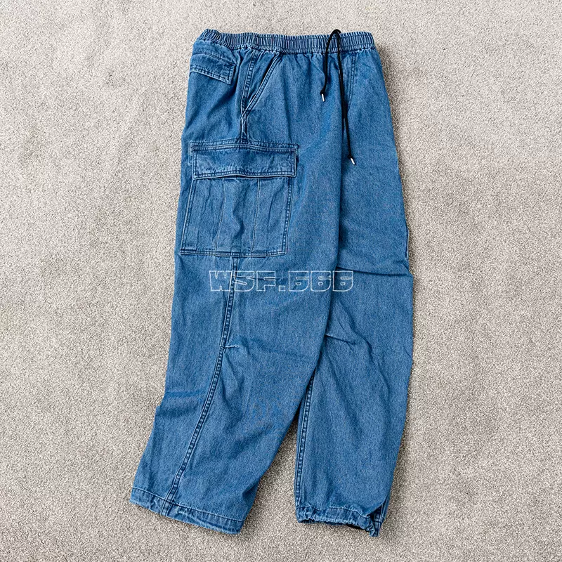 現貨BEAMS SSZ 暖簾CHINO PANTS 純色大口袋雙褶休閒長褲-Taobao