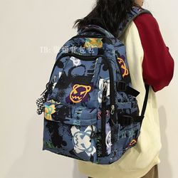 High School Student Backpacks for Boys, Fashionable and Trendy Graffiti Large-Capacity Backpacks for Girls, 2025 New Original Travel Backpacks