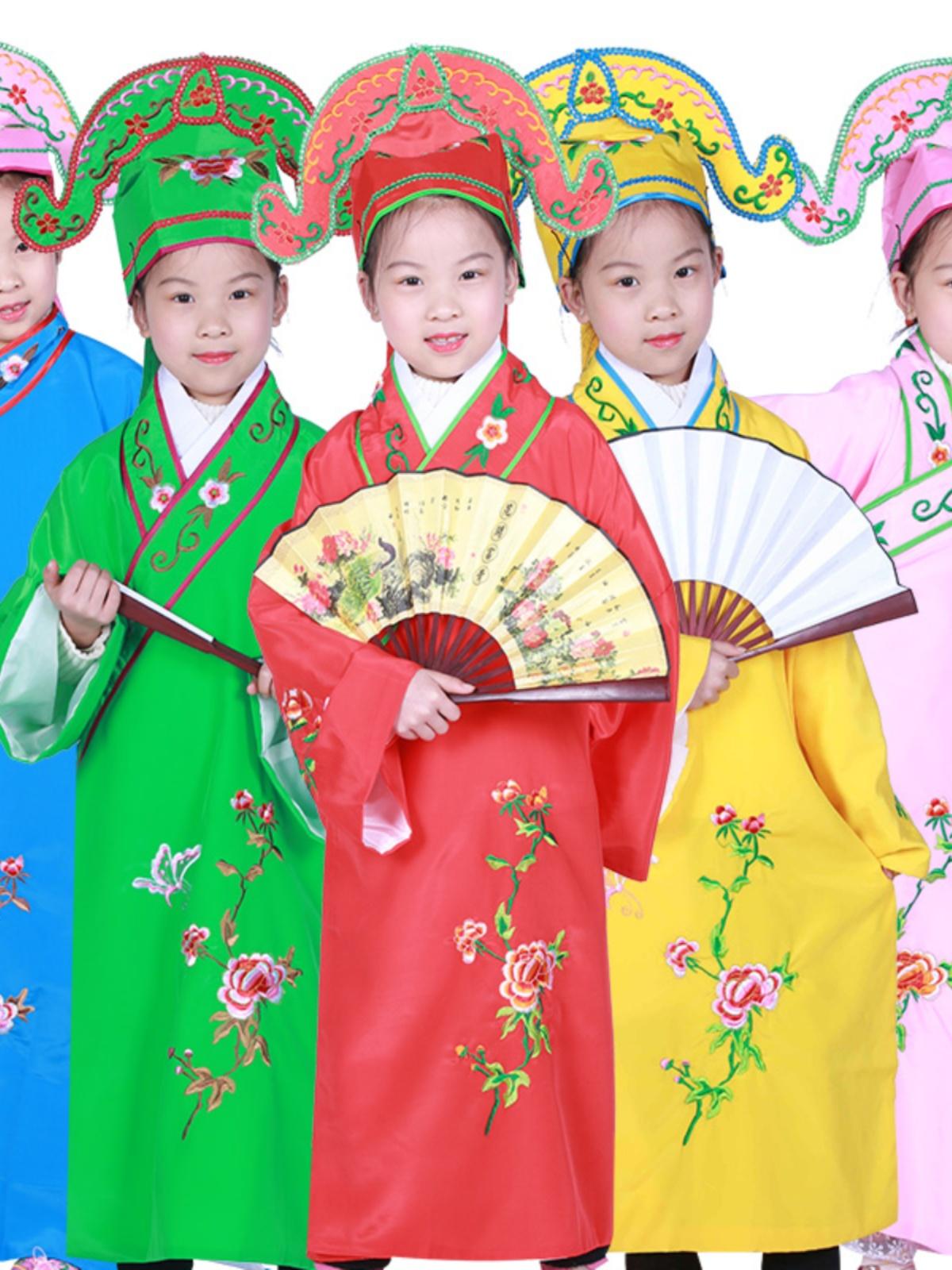 万圣节儿童江南四大才子古装服装唐伯虎服装戏剧秀才公子衣才子服