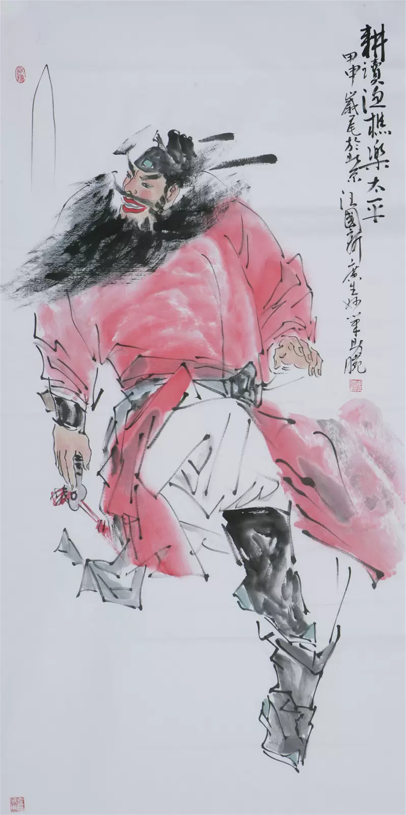 中国古美術・純手描き・四条屏・鹰画芯・国画・李苦禅印款・肉筆・宣紙・文房置物 中国古美術・純手描き・四条屏・鹰画芯・国画・李苦禅印款・肉筆