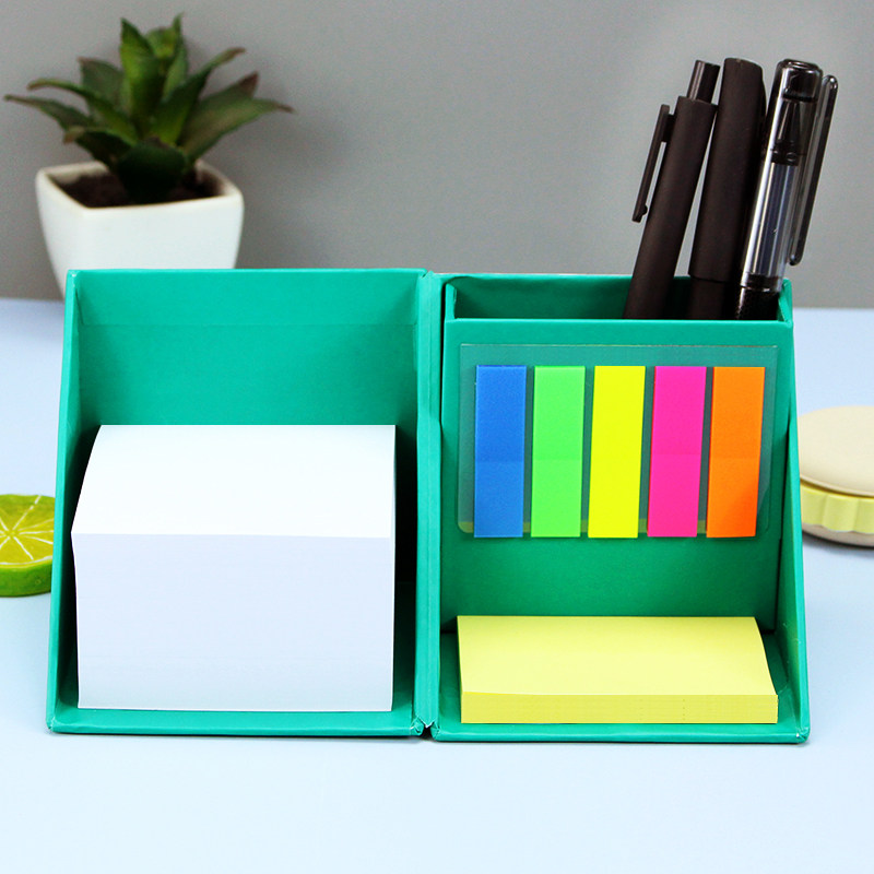 Custom Sticky Note Box with Foldable Design and Tearable Labels