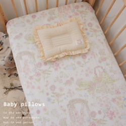 Baby Crib Fitted Sheet, Pure Cotton, Class A, Double-Layer Gauze, Baby Bed Sheet, Children's Splicing Bed Cover, Breathable Mattress Cover for All Seasons