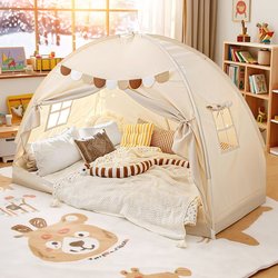 Children's Tent Playhouse Secret Base Cabin Privacy Space Breathable Sleeping Small House Indoor Bed Cotton