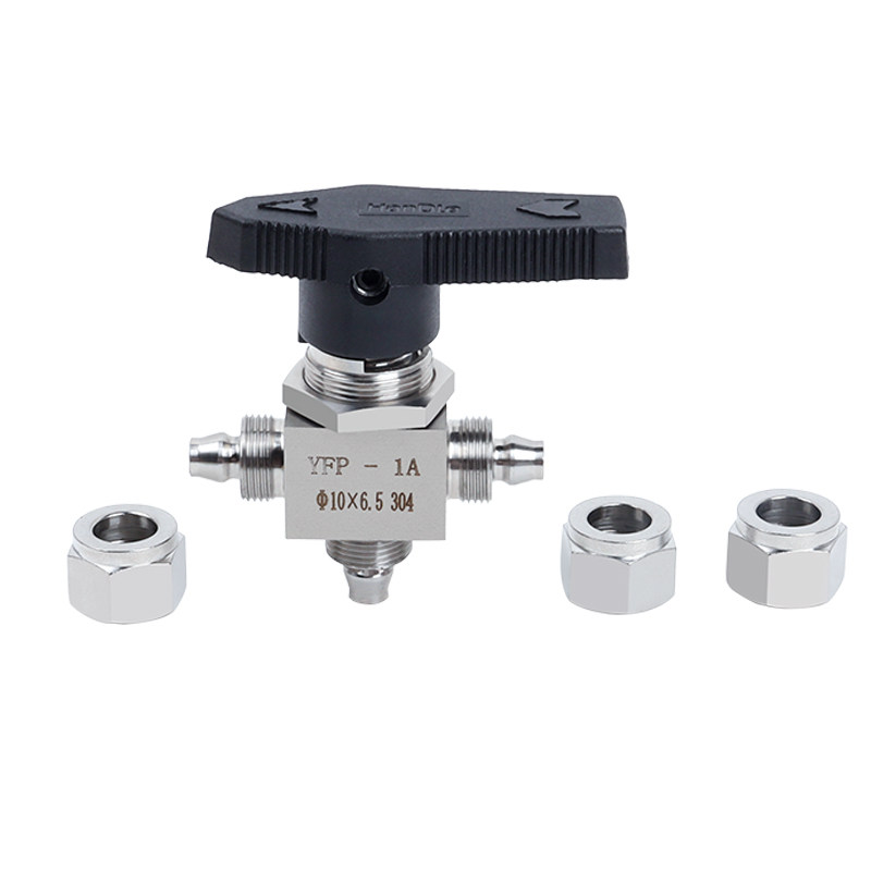 Vanne à Bille Sanitaire 3 Voies En Acier Inoxydable 304 - Connexion Par Pince Pour Fluides Alimentaires