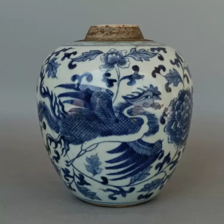 時代物　中国元時代　染付け　青花瓷　龍罐　時代物 時代物 中国元時代 染付け 青花瓷 龍罐 時代物