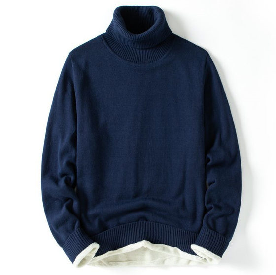 
Autumn and winter men's pure cotton sweaters, autumn and winter solid color velvet warm loose casual sweaters for couples, casual and simple