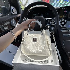 
JULIA COURIER Women's Bag Simple Snake Scale Bucket Bag Women's 2025 New Single Shoulder Crossbody Handbag