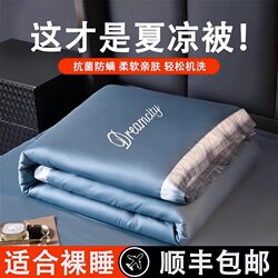 2026 New Tencel Summer Quilt, Washable Air-Conditioning Quilt Four-Piece Set, Summer Ice Silk Single/Double Thin Quilt