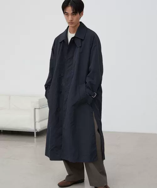 日本代购WYM LIDNM NYLON WASHER SIDE LOOSE COAT 男款外套大衣-Taobao