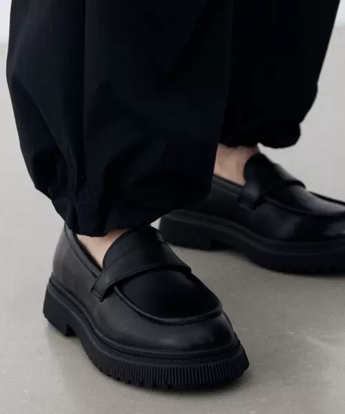 日本代购WYM LIDNM TANKSOLE MINIMAL LOAFER 皮革低帮男鞋-Taobao