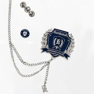 
Uncle Kimura dk Japanese original metal zipper badge school supply sense shirt uniform badge accessories suit small items