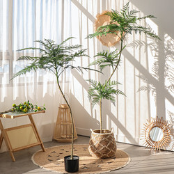 Jacaranda Artificial Green Plant Indoor Living Room Sofa Side Decoration Floor-Standing Ornament High-End Atmosphere Bionic Plant Fake Tree