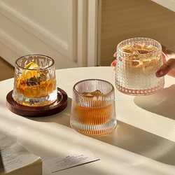 Niche Retro Whiskey Glass, Liquor Glass, Iced American Latte Cup, Coffee Cup, Cold Brew Cup, Beverage Cup, Glass Cup