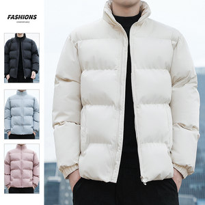 
BUFFALO BOUND cotton jacket men's winter couple stand collar jacket trendy brand warmth thickened casual cotton jacket