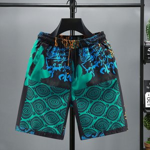 Summer men's shorts trendy new casual sports beach pants wearing big shorts thin men's five-point pants