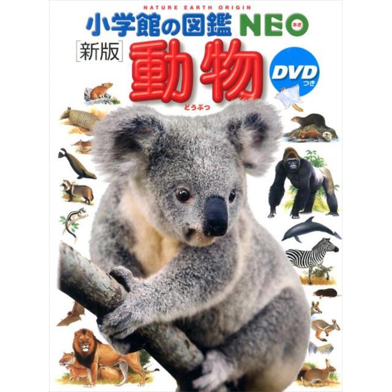 预售小学馆大百科哺乳动物付动物DVD 日文原版小学館の図鑑NEO 新版動物