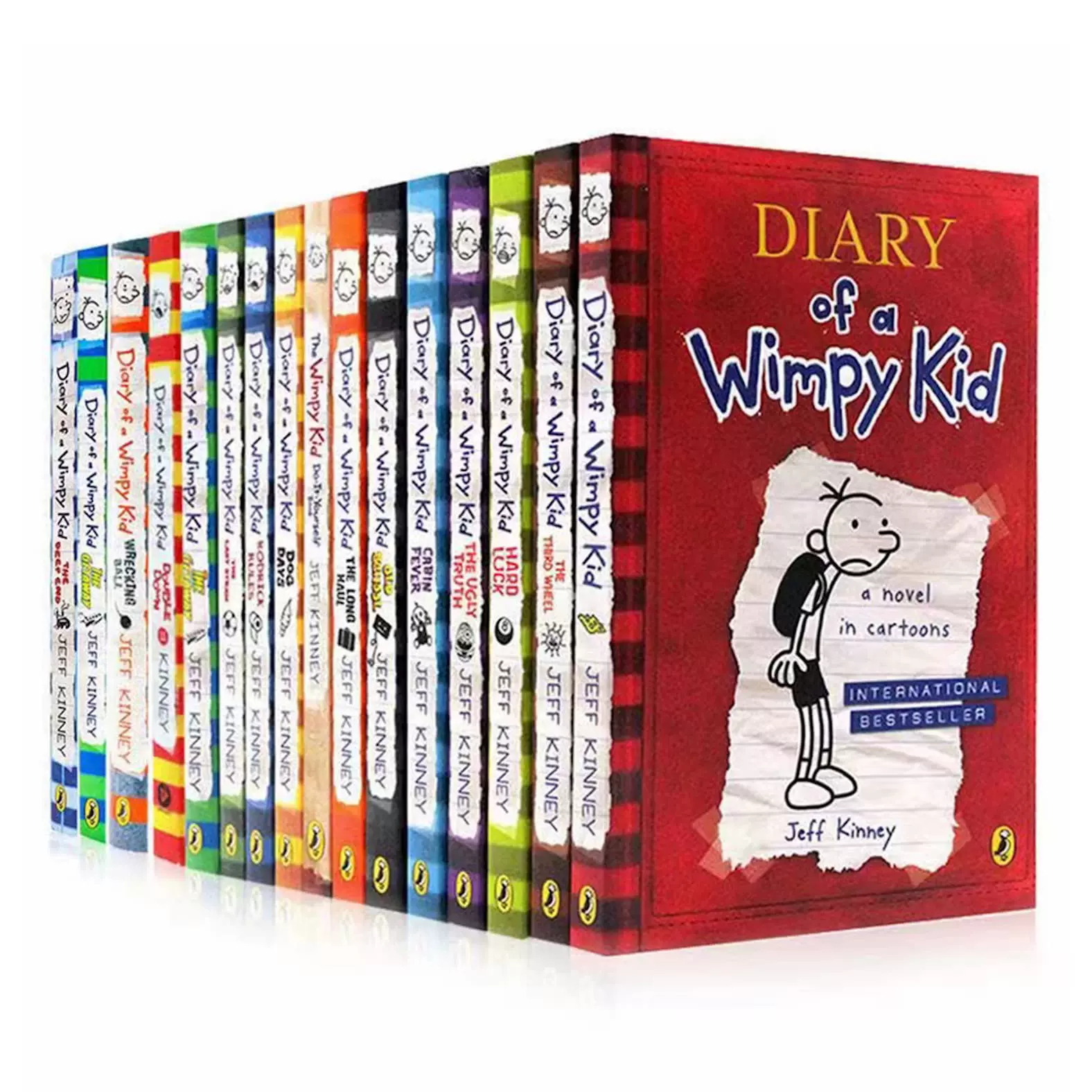 现货小屁孩日记1-16 十六册合集Diary Of A Wimpy Kid 英版平装英语章节