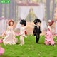 
New style of wedding proposal couple micro-landscape cake desktop decoration accessories Creative wedding dress wedding plastic ornaments
