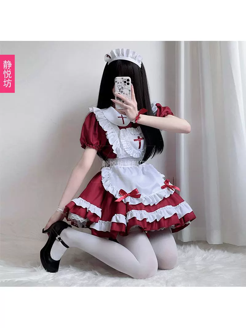 十字架哥特风女仆装万圣节成人服装cosplay动漫连衣裙软妹裙