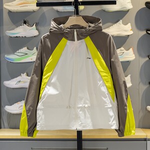 
Li Ning sports windbreaker 2025 autumn new product for women's sun protection, water-splashing loose hooded jacket AFDV682