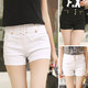 In summer, women's high waist elastic shorts tight slim fit and slim student large size casual hot pants ultra shorts trendy