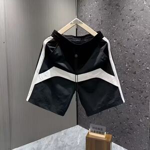 
New American style spliced ​​casual shorts men's trendy brand loose and versatile breathable thin quick-drying sports five-point pants
