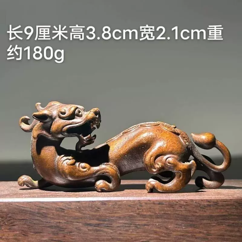 銅製 青龍 鎮紙 尺押し 筆立て 筆置き 茶台茶寵 文房用品