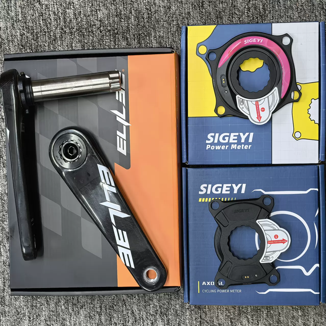 ELILEE xxe x310车队版涂装24钛轴碳纤维曲柄sigeyi功率计牙盘