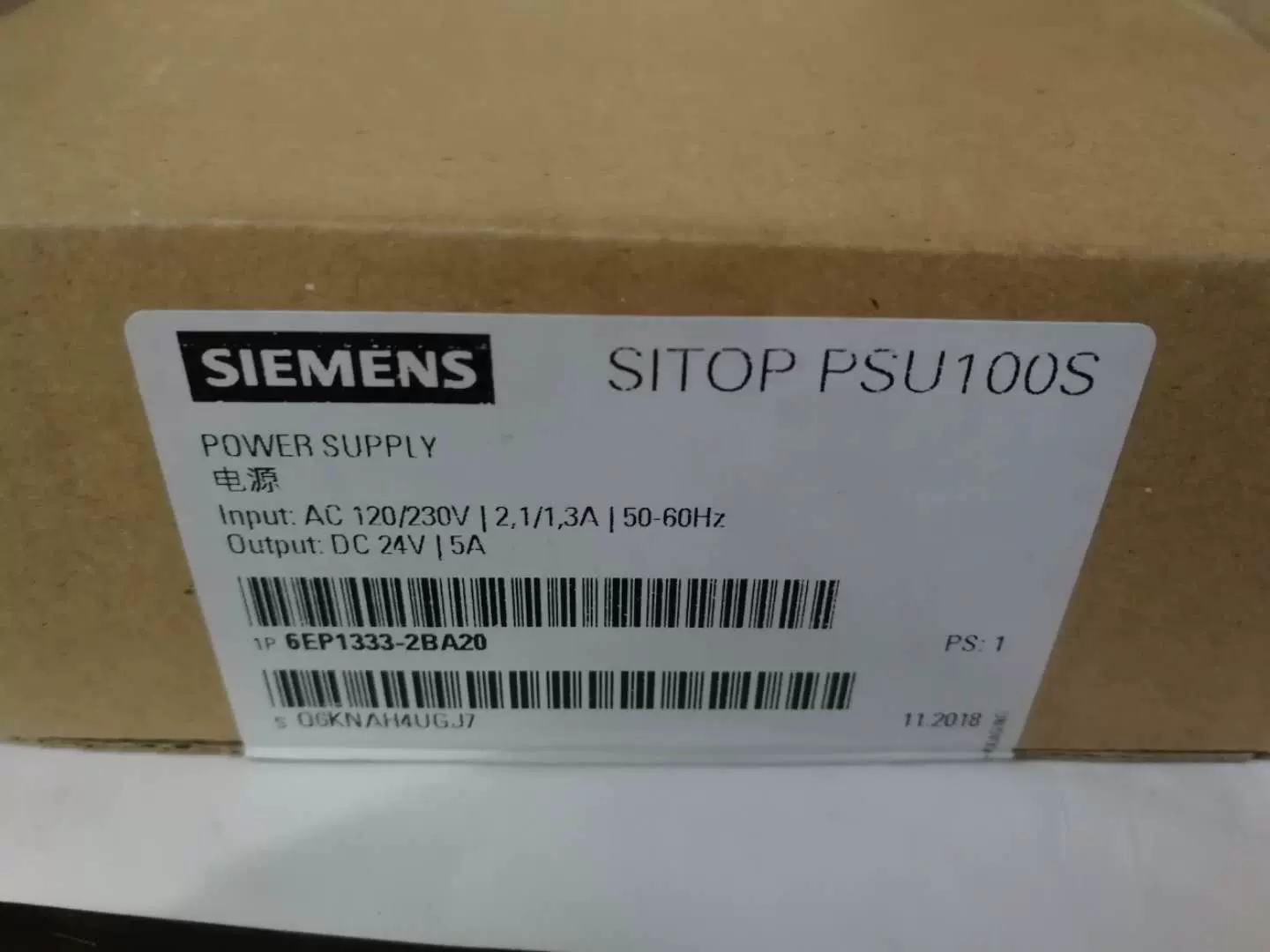 SIEMENS西門子SITOP PSU100S電源6EP1333-2BA20 輸出24VDC/5A-Taobao