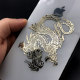 China Wind Dragon Phoenix Phoenix Phoenix Phone Metal Patch Ultra -thin Pure Gold Plating notebook computer decoration stickers
