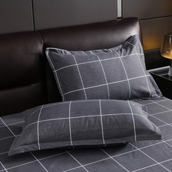 Simple Plaid Synthetic Polyester Pillowcases, a Pair, Single Piece, Student Dormitory Pillow Cover, 48X74Cm