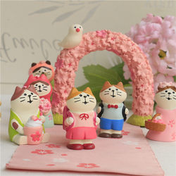 Cat-Themed Miscellaneous Goods, Spring Cherry Blossom Festival, Back-To-School Season, Cute and Healing Cat Figurines, Car Decoration, Cake Decoration, Small Dolls