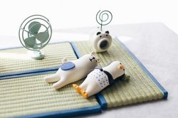 Cat Department Store Summer White Bear Penguin Nap Scene Ornament Electric Fan Tatami Micro-Decoration