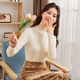 Tang Shi Half Turnie Sweater Women's 2025 Spring New Slim Slim Temperature Inner Lace Base Shirt Top