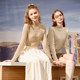 Tang Shi Half Turnie Sweater Women's 2025 Spring New Solid Color Slim Slim Small Bottom Top